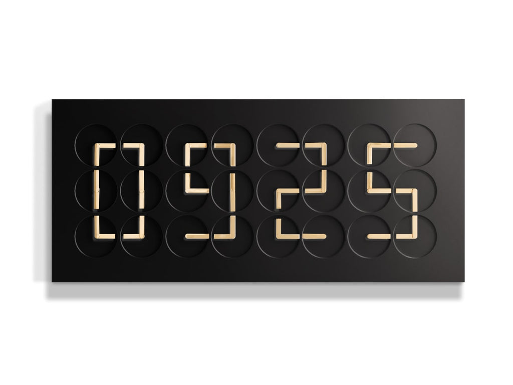 ClockClock 24 - Black Golden Hands