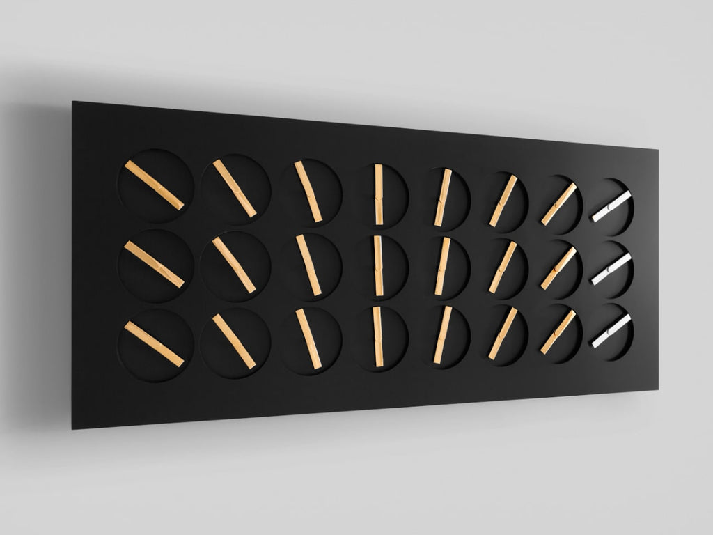 ClockClock 24 - Black Golden Hands