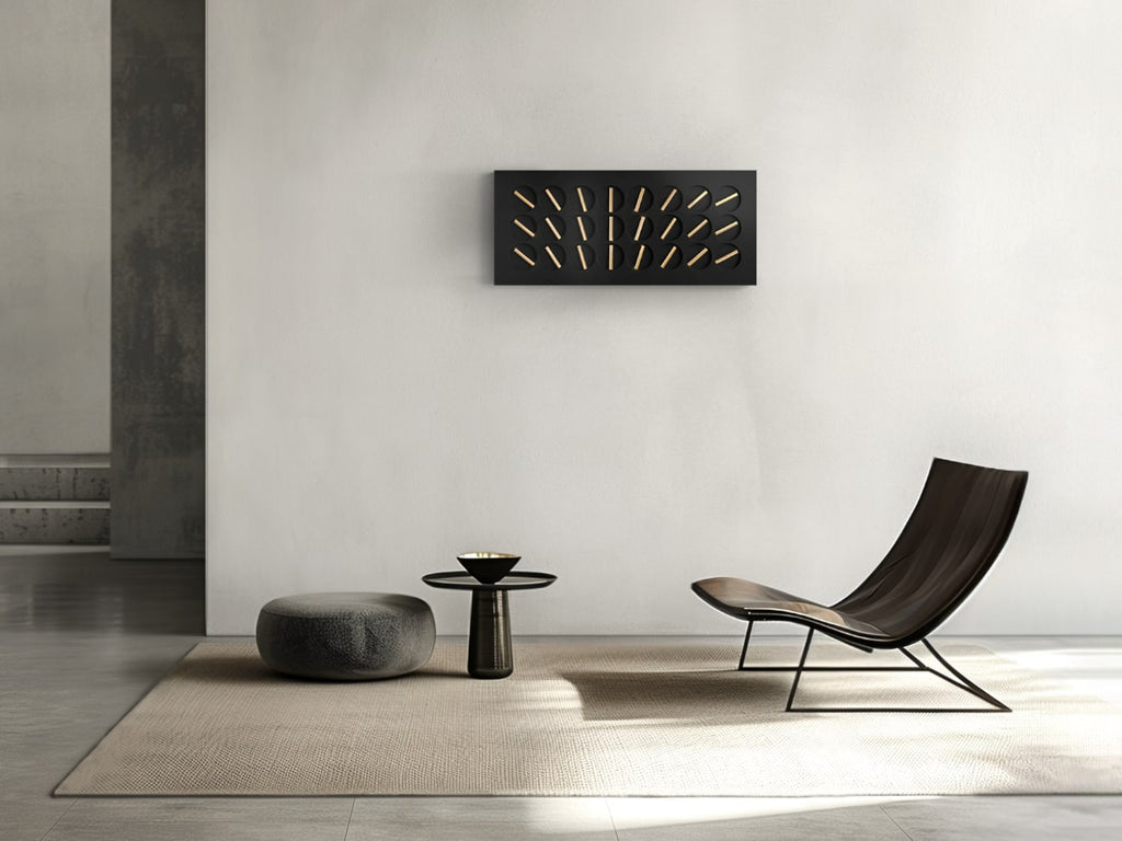 ClockClock 24 - Black Golden Hands