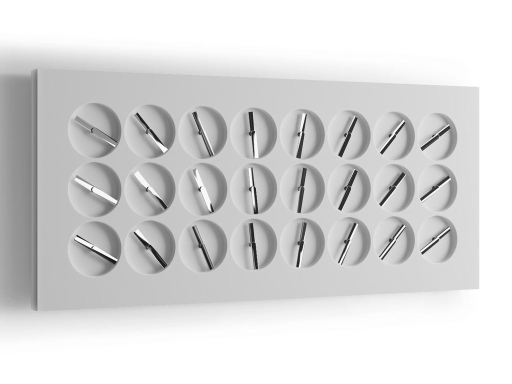 ClockClock 24 - White Sterling Hands