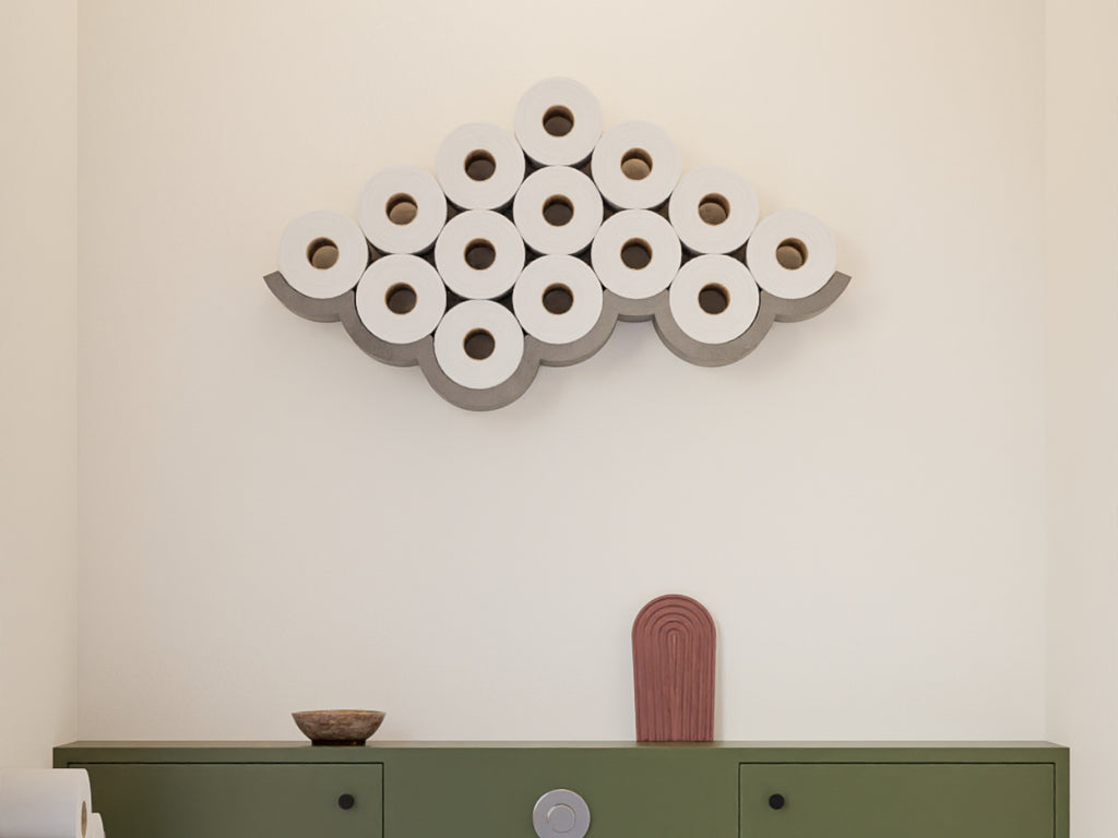 Cloud Concrete Toilet Paper Holder