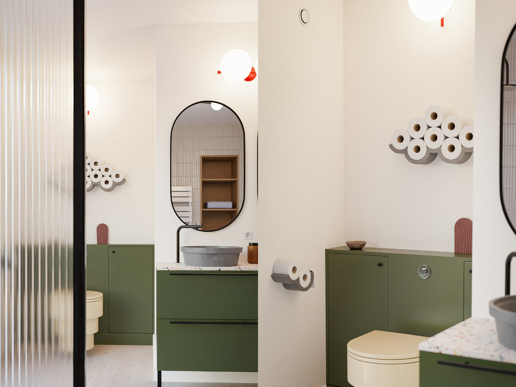 Cloud Concrete Toilet Paper Holder