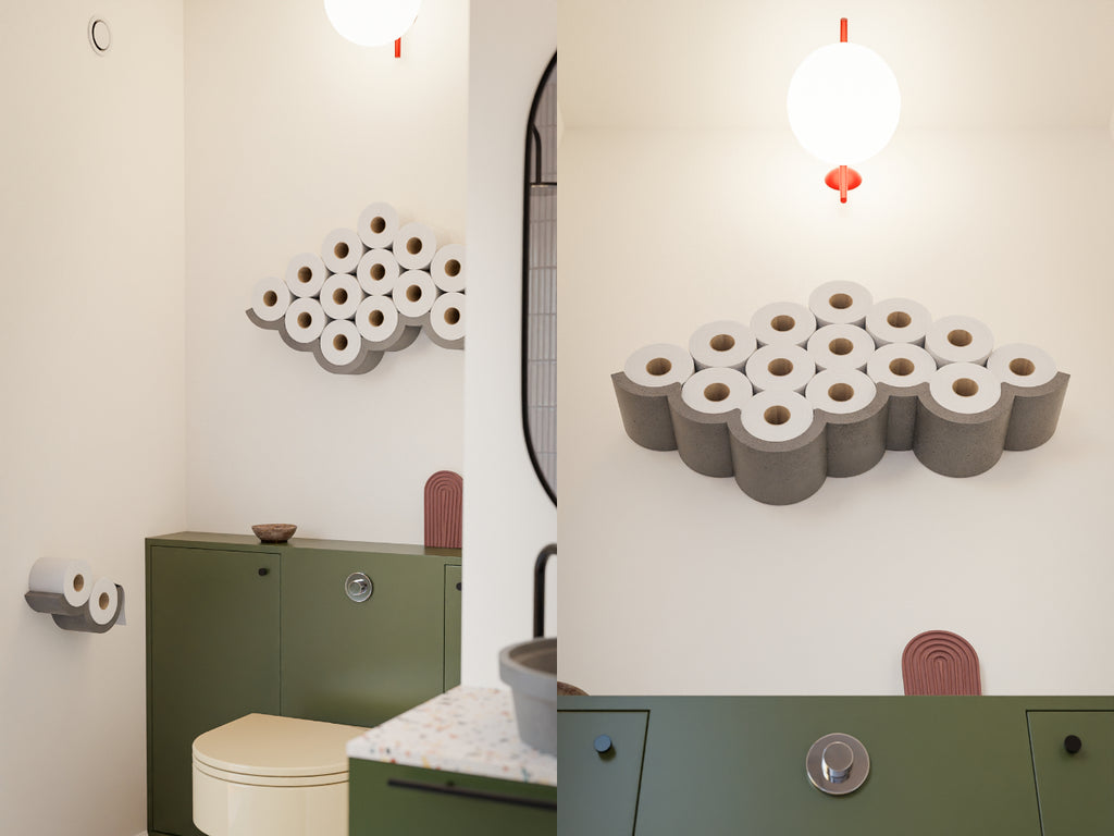 Cloud Concrete Toilet Paper Holder