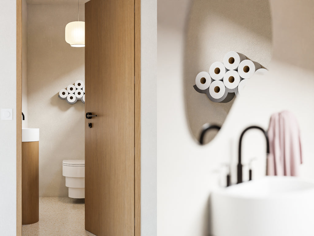 Cloud Concrete Toilet Paper Holder