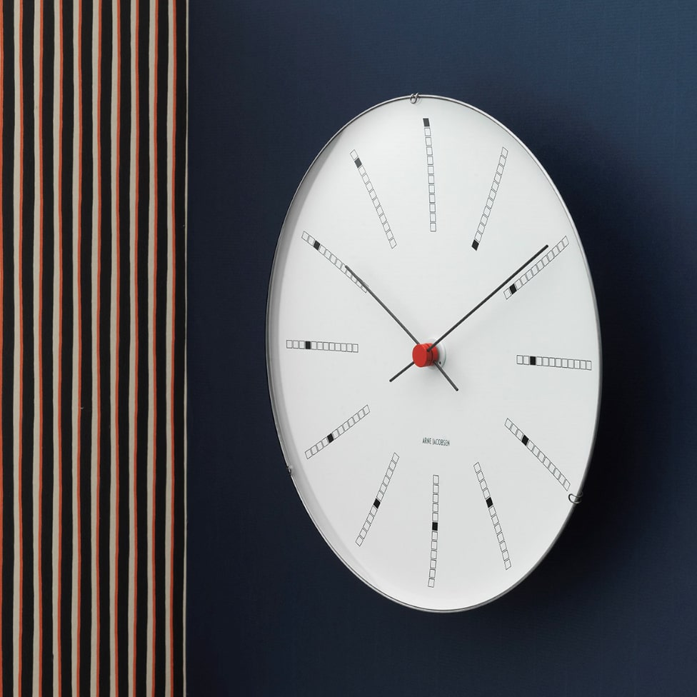 Arne Jacobsen Bankers Wall Clock White
