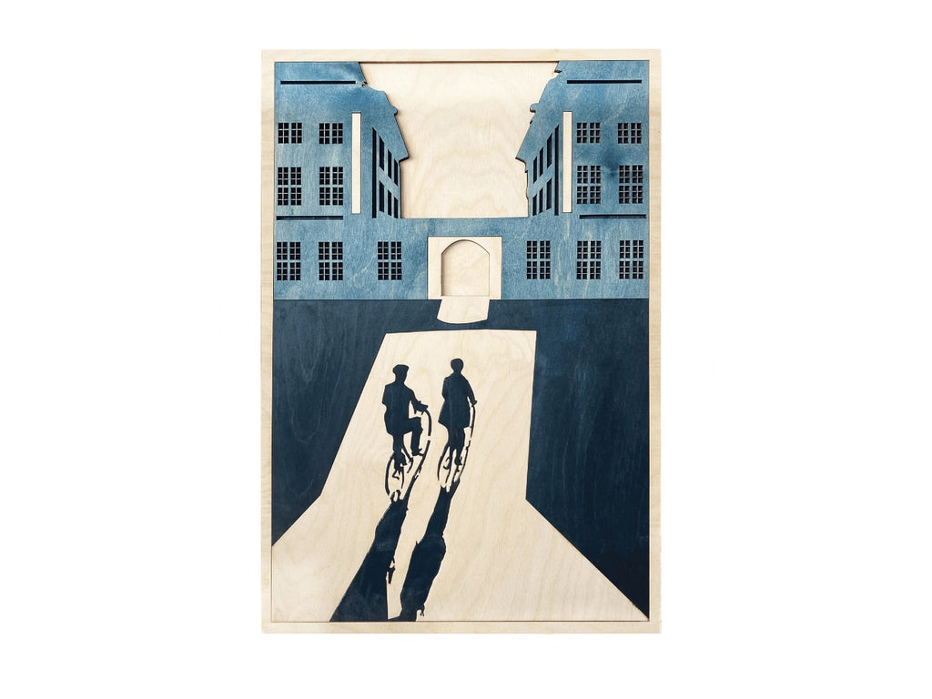 Bicycles towards Hammershøi Wood Relief