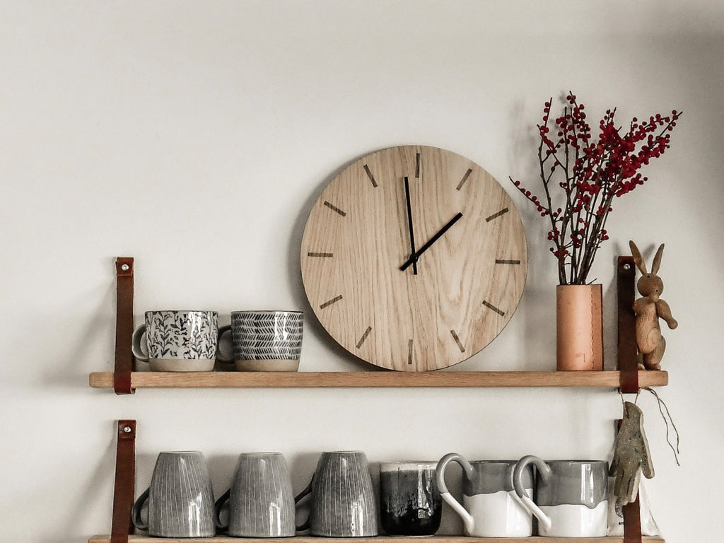 Hemverk Wall Clock Light Oak