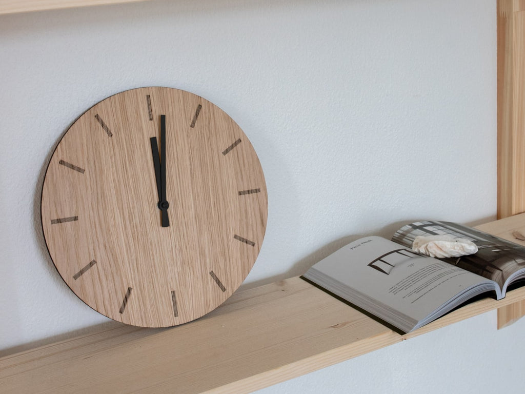 Hemverk Wall Clock Light Oak