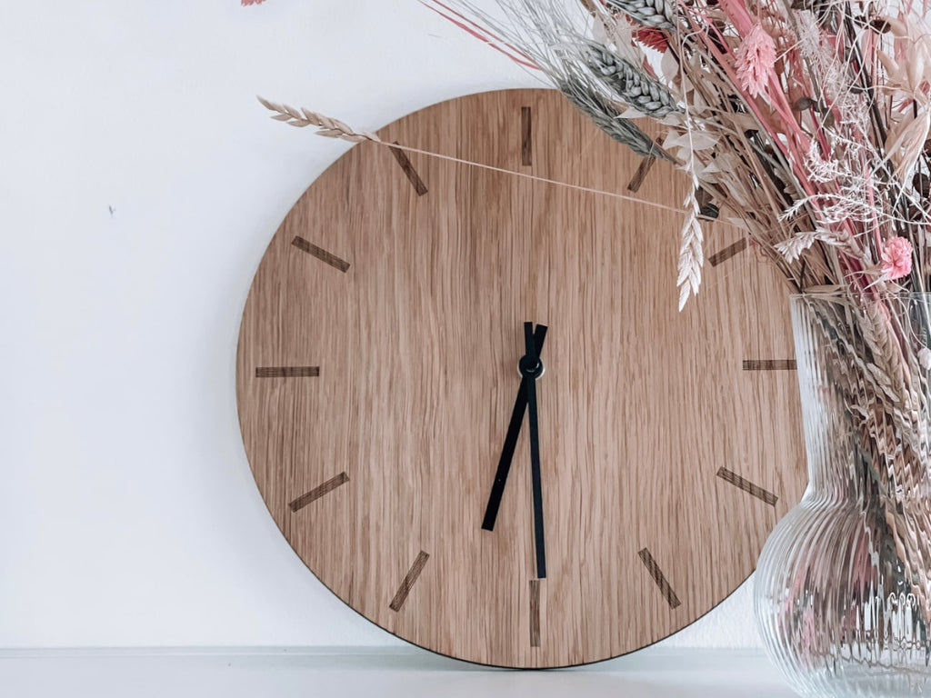 Hemverk Wall Clock Light Oak