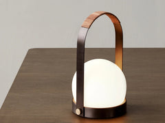 Carrie LED Lamp Brass Leather