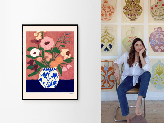 Flowers on Blue Table| フラワーズオンブルーテーブル | Carla Llanos