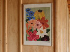 Flowers on Sage Green