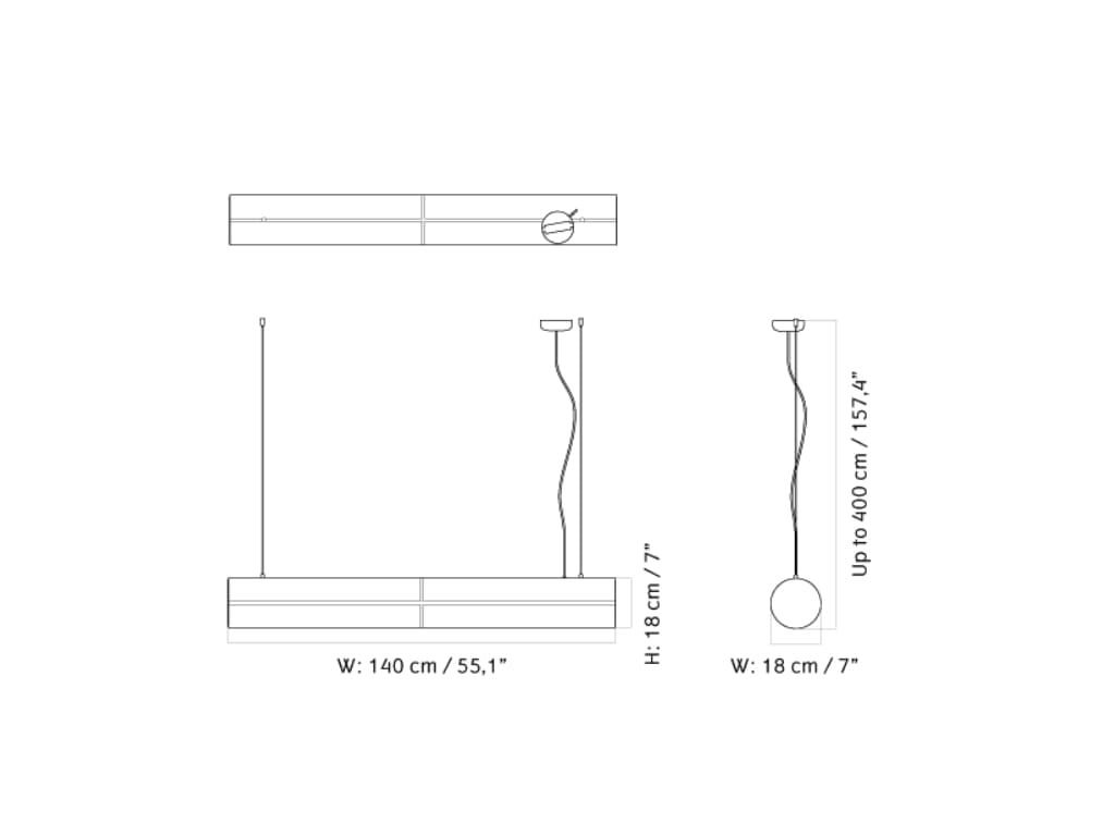 Hashira Linear Pendant Lamp | ハシラリニアペンダントランプ by Norm