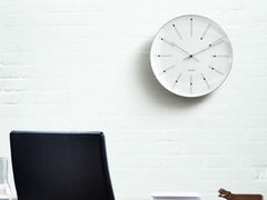 Arne Jacobsen Bankers Wall Clock White