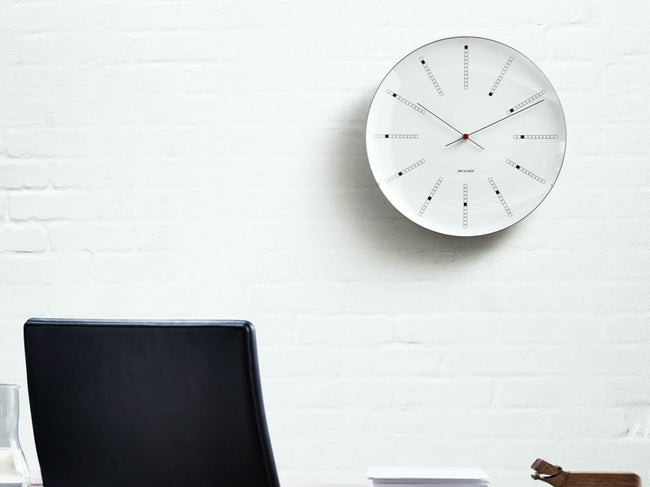 Arne Jacobsen Bankers Wall Clock White | アルネヤコブセン