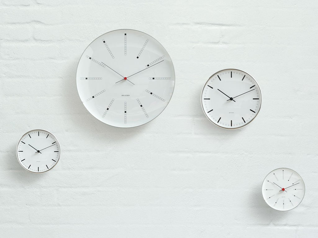Arne Jacobsen Bankers Wall Clock White