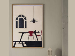 Arne Jacobsen Interior Poster