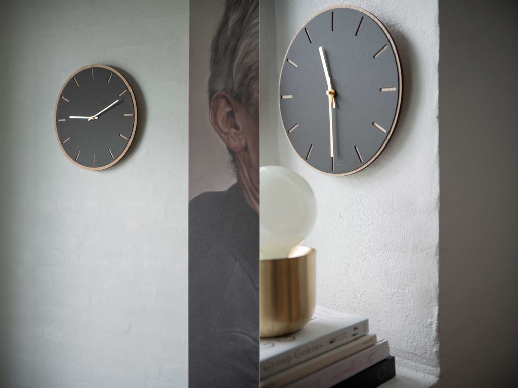Hemverk Wall Clock Linoleum