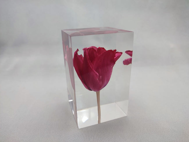 七宝　花絵　チューリップ　オブジェ　置物　インテリア　工芸品　美術品　A1705 Tulip Red Object | チューリップレッドオブジェ by Takao Inoue